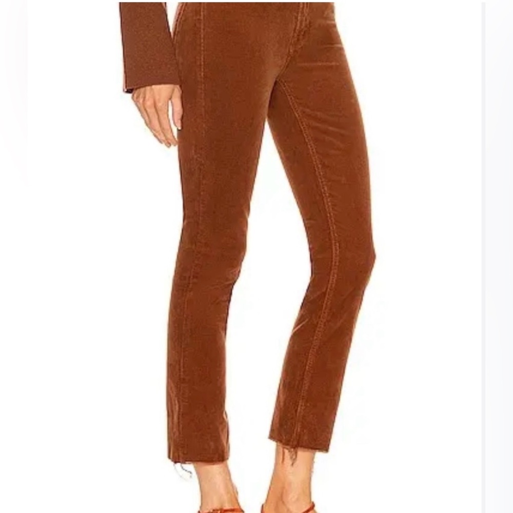 MOTHER Denim The Stunner Ankle Fray brown corduroy jeans. Size 26.